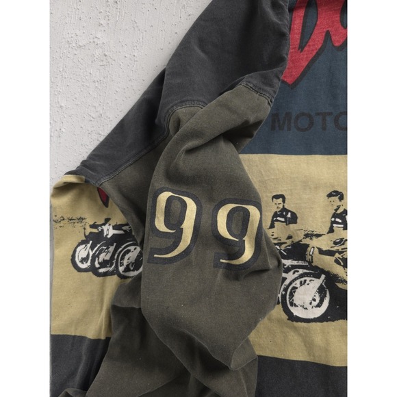 Vintage 2000s Y2K Harley-Davidson Motorcycles AOP Long Sleeve T-shirt L Biker - Picture 7 of 11